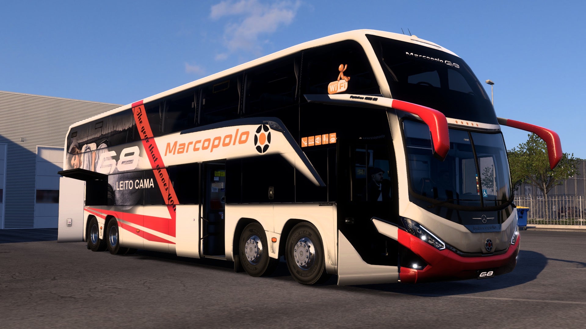 ETS2 Mod Bus G8 DD 1800 Mercedes-Benz 8x2