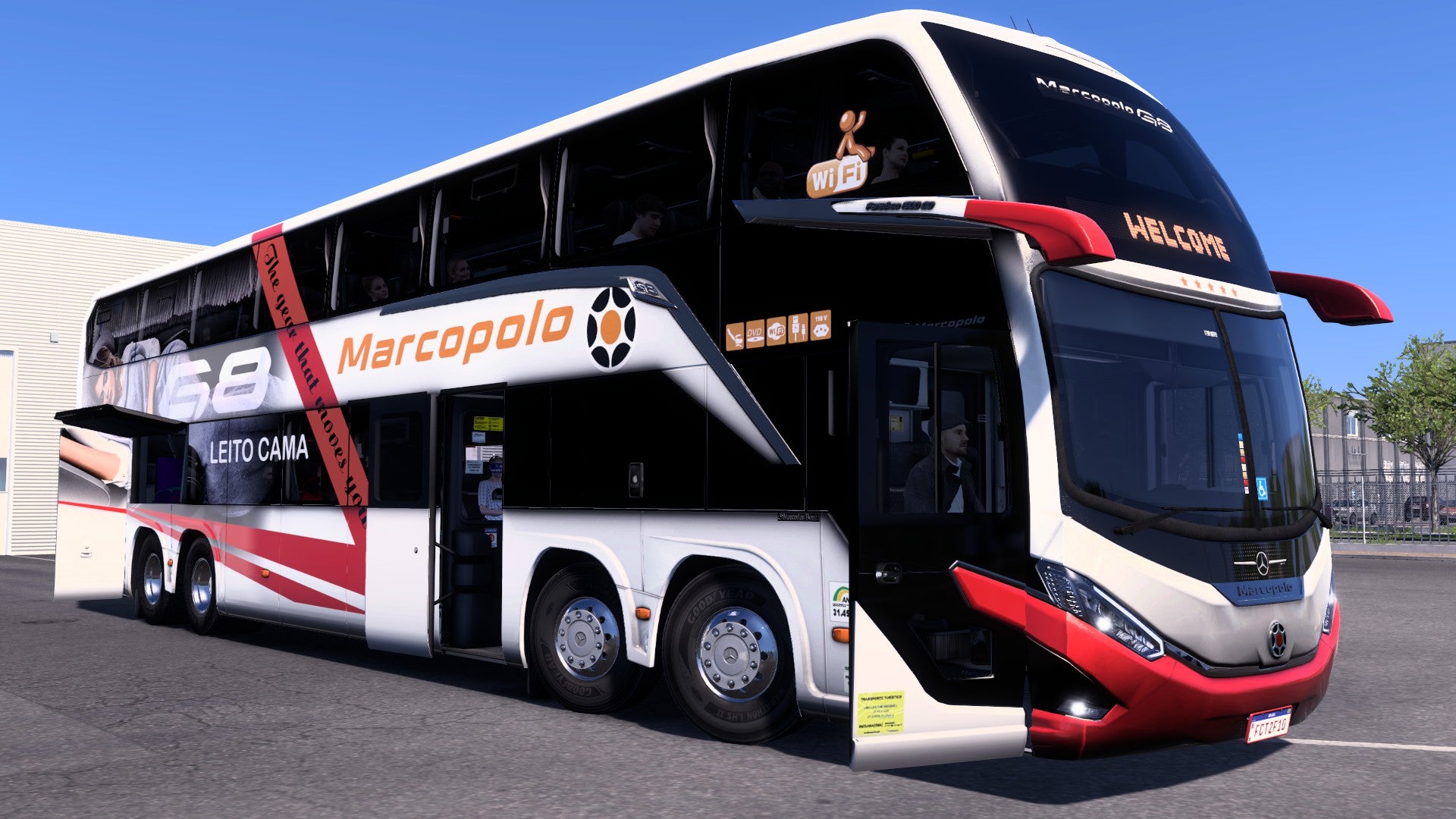 ETS2 Mod Bus G8 DD 1800 Mercedes-Benz 8x2