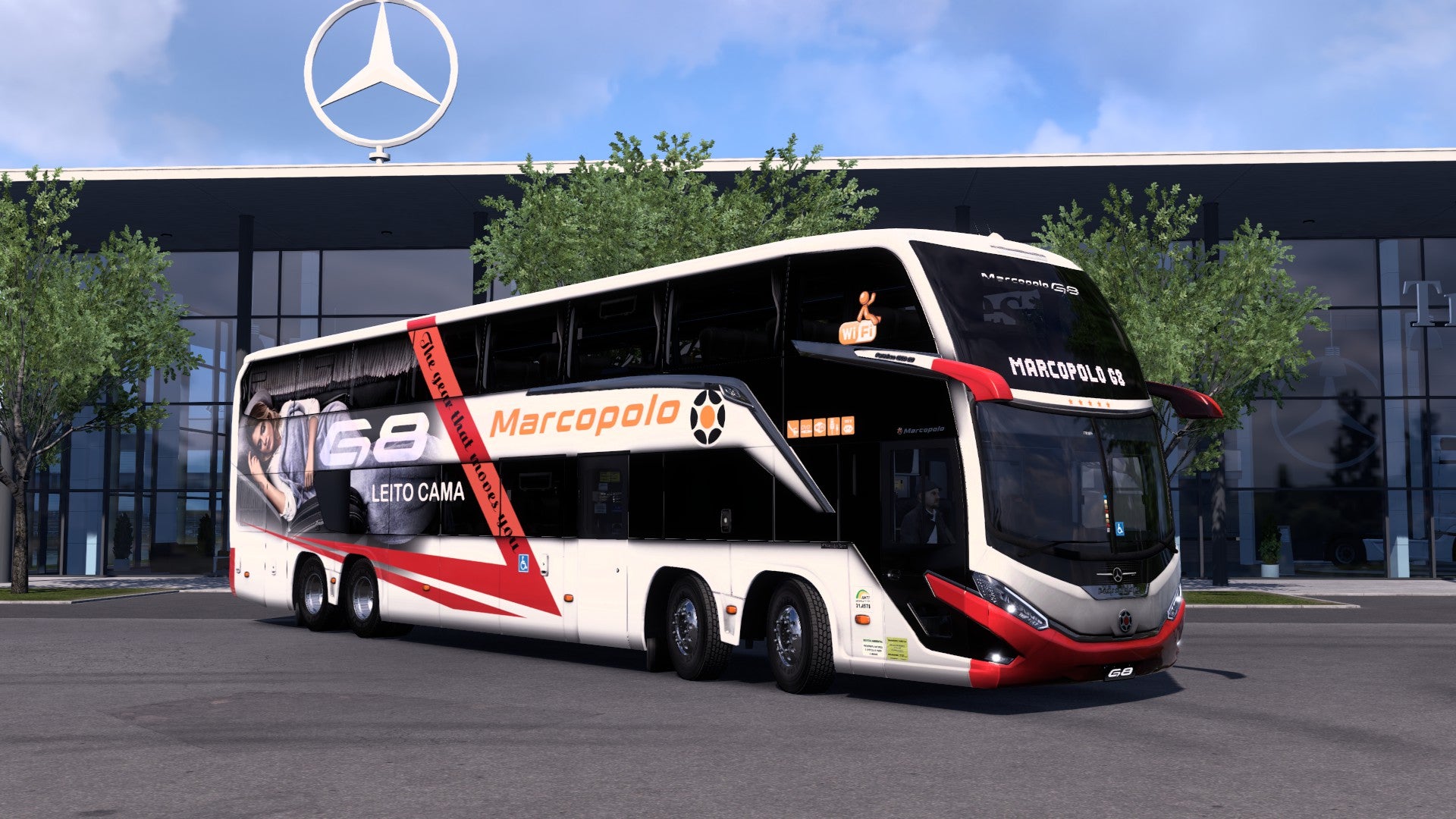 ETS2 Mod Bus G8 DD 1800 Mercedes-Benz 8x2