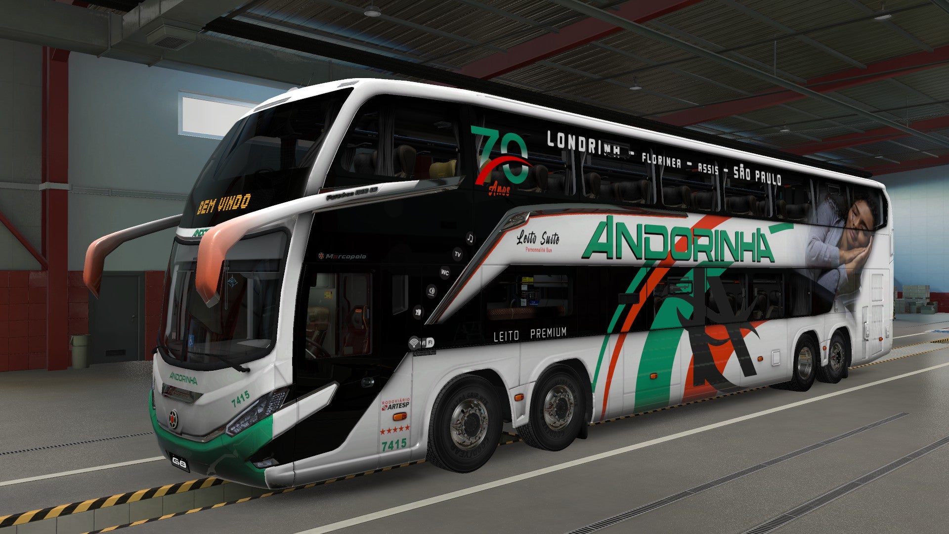 ETS2 Mod Bus G8 DD 1800 Mercedes-Benz 8x2