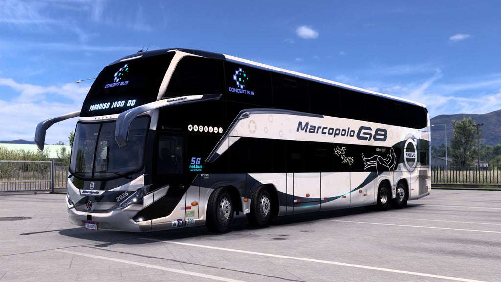 ETS2 LANÇAMENTO Mod Bus G8 DD VOLVO Concept 8x2 Marcopolo 1800