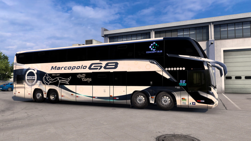 ETS2 LANÇAMENTO Mod Bus G8 DD VOLVO Concept 8x2 Marcopolo 1800