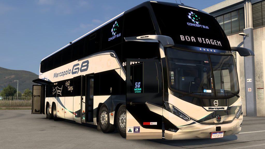 ETS2 LANÇAMENTO Mod Bus G8 DD VOLVO Concept 8x2 Marcopolo 1800