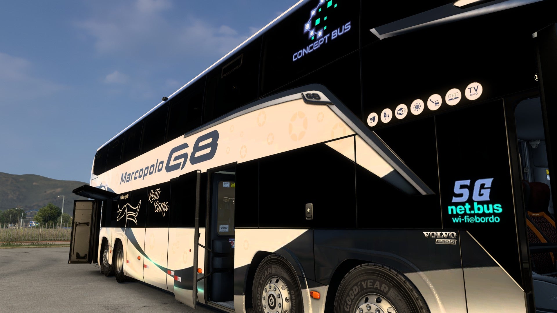 ETS2 LANÇAMENTO Mod Bus G8 DD VOLVO Concept 8x2 Marcopolo 1800