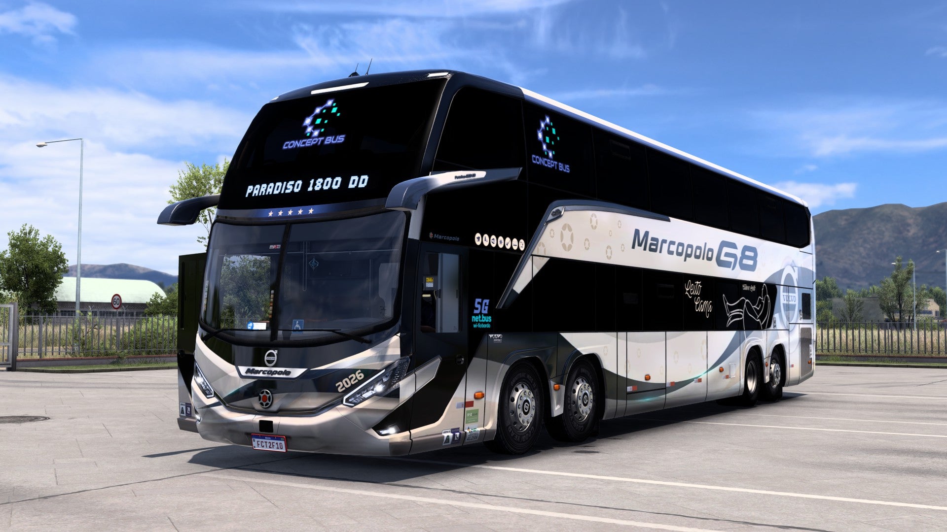 ETS2 LANÇAMENTO Mod Bus G8 DD VOLVO Concept 8x2 Marcopolo 1800