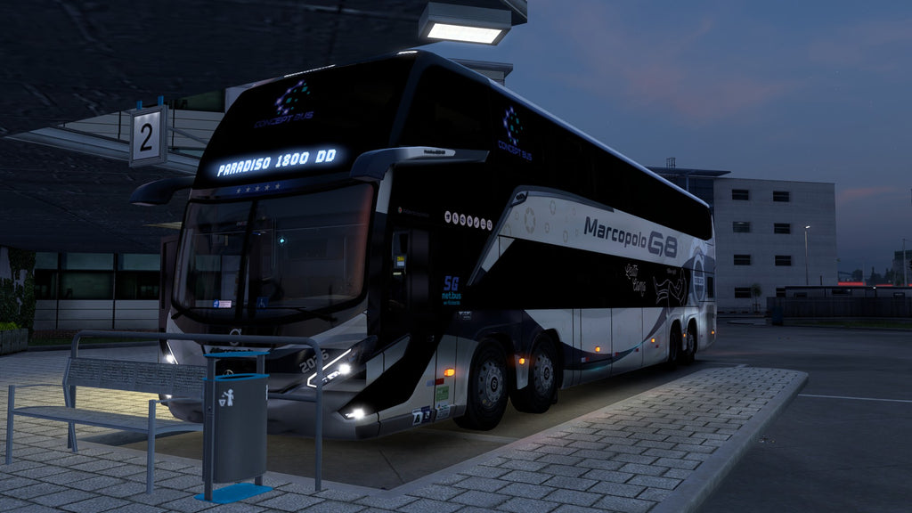 ETS2 LANÇAMENTO Mod Bus G8 DD VOLVO Concept 8x2 Marcopolo 1800