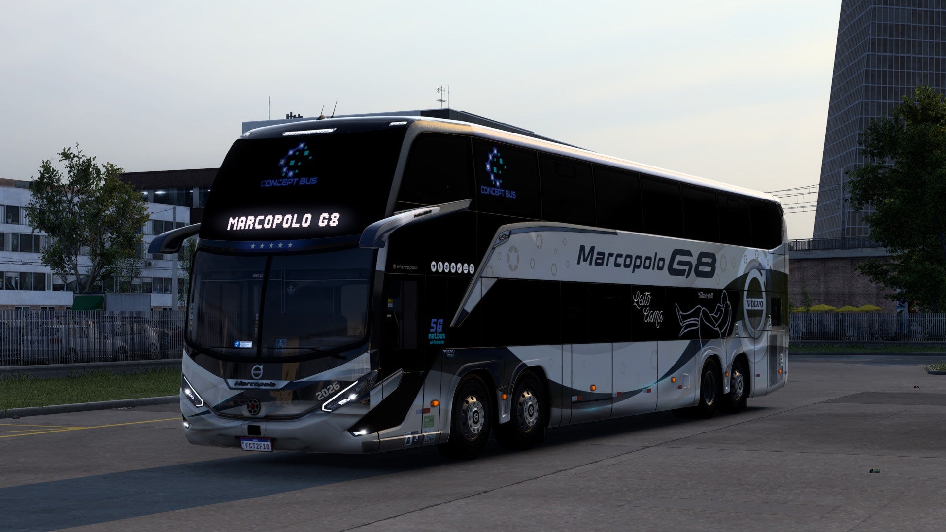 ETS2 LANÇAMENTO Mod Bus G8 DD VOLVO Concept 8x2 Marcopolo 1800