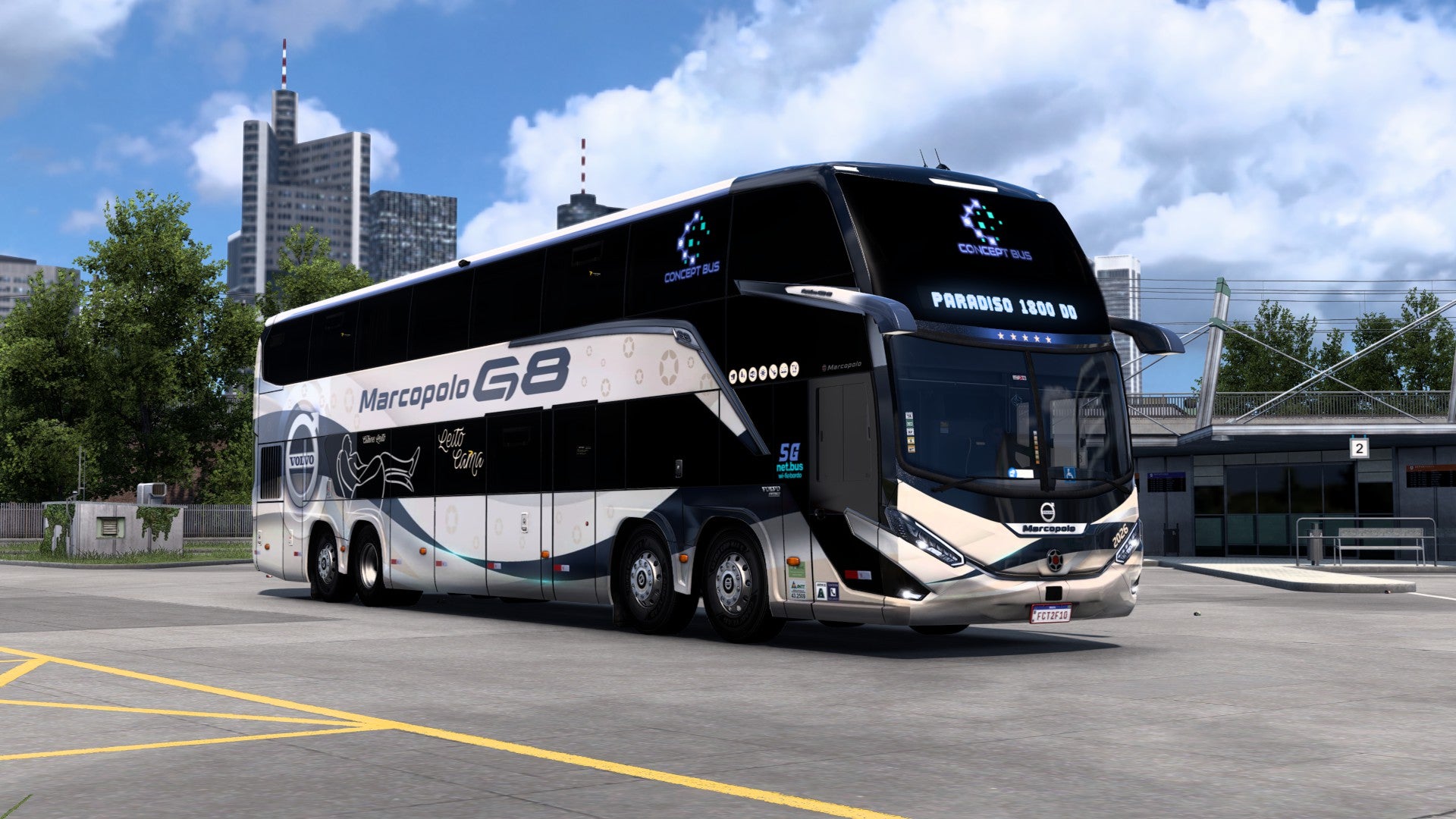 ETS2 LANÇAMENTO Mod Bus G8 DD VOLVO Concept 8x2 Marcopolo 1800