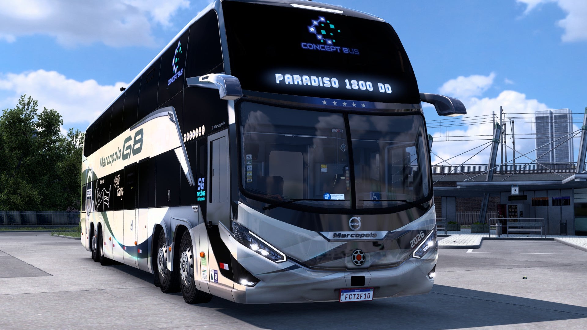 ETS2 LANÇAMENTO Mod Bus G8 DD VOLVO Concept 8x2 Marcopolo 1800