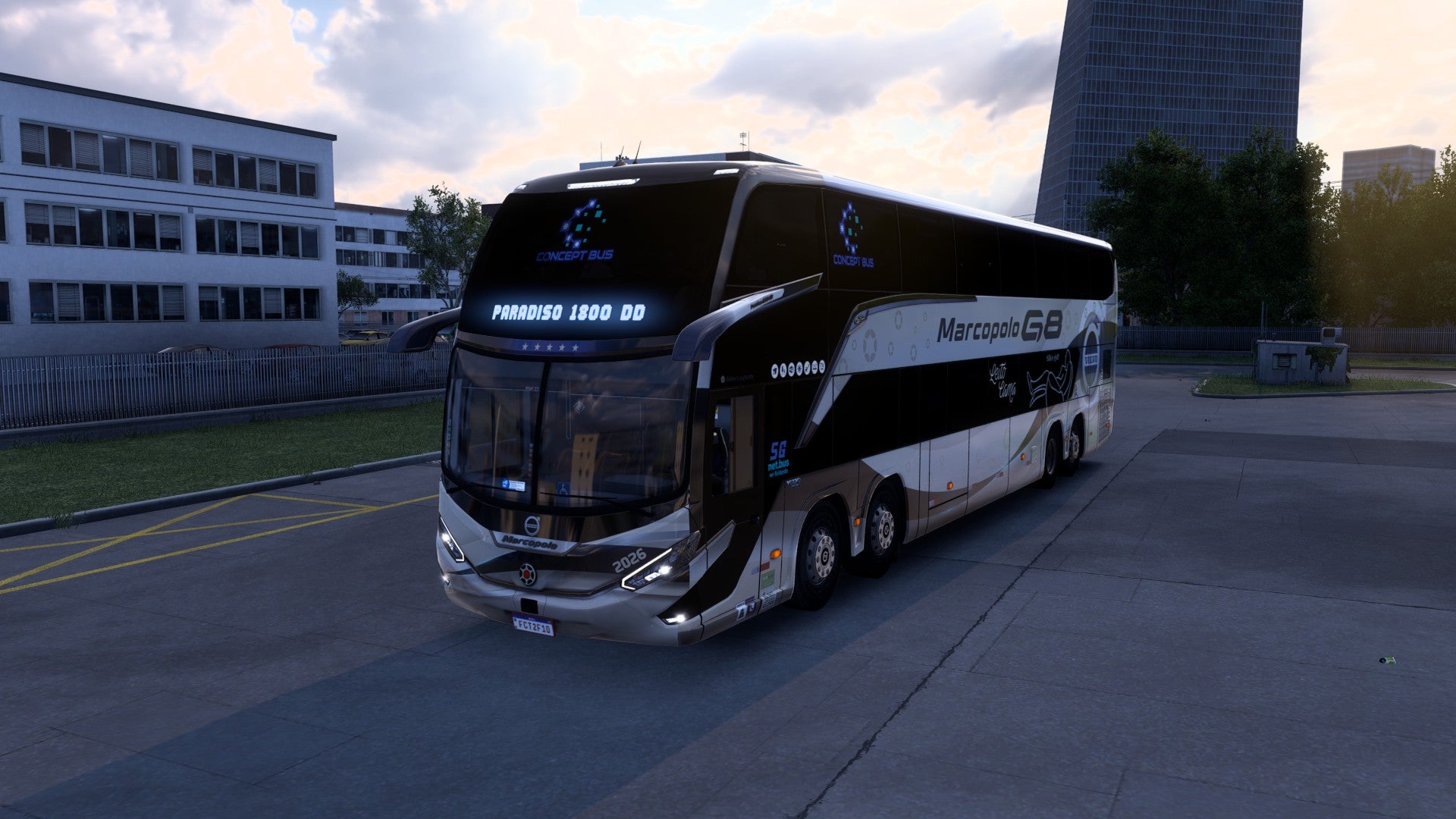 ETS2 LANÇAMENTO Mod Bus G8 DD VOLVO Concept 8x2 Marcopolo 1800
