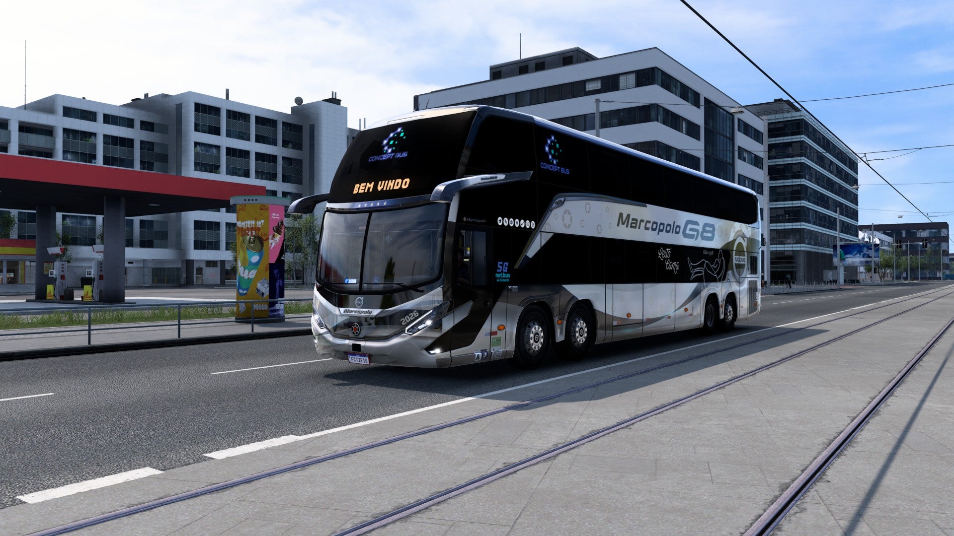 ETS2 LANÇAMENTO Mod Bus G8 DD VOLVO Concept 8x2 Marcopolo 1800