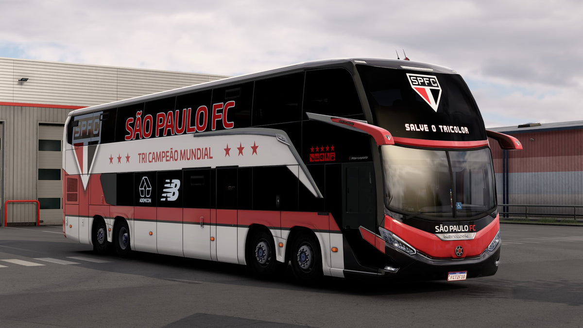 Skin Mod São Paulo FC para o Bus G8 1800 DD 8x2 ETS2 e ATS