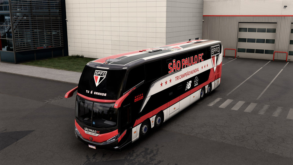 Skin Mod São Paulo FC para o Bus G8 1800 DD 8x2 ETS2 e ATS