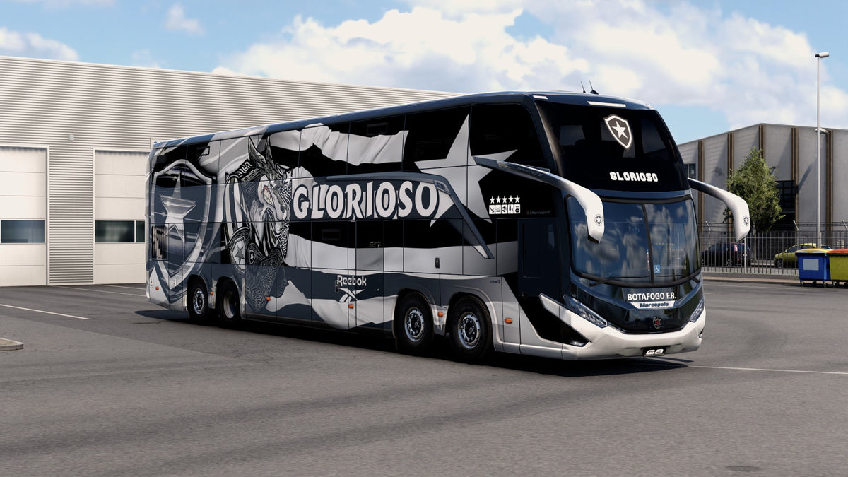 Skin Mod BotaFogo F.R. para o Bus G8 1800 DD 8x2 ETS2 e ATS
