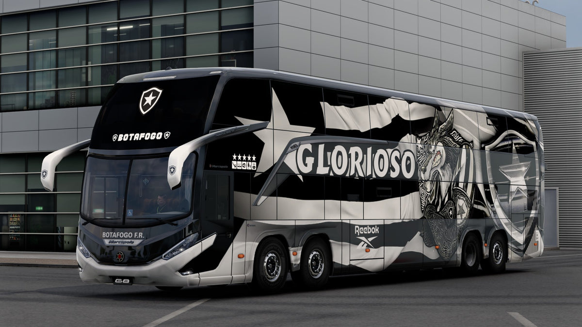 Skin Mod BotaFogo F.R. para o Bus G8 1800 DD 8x2 ETS2 e ATS