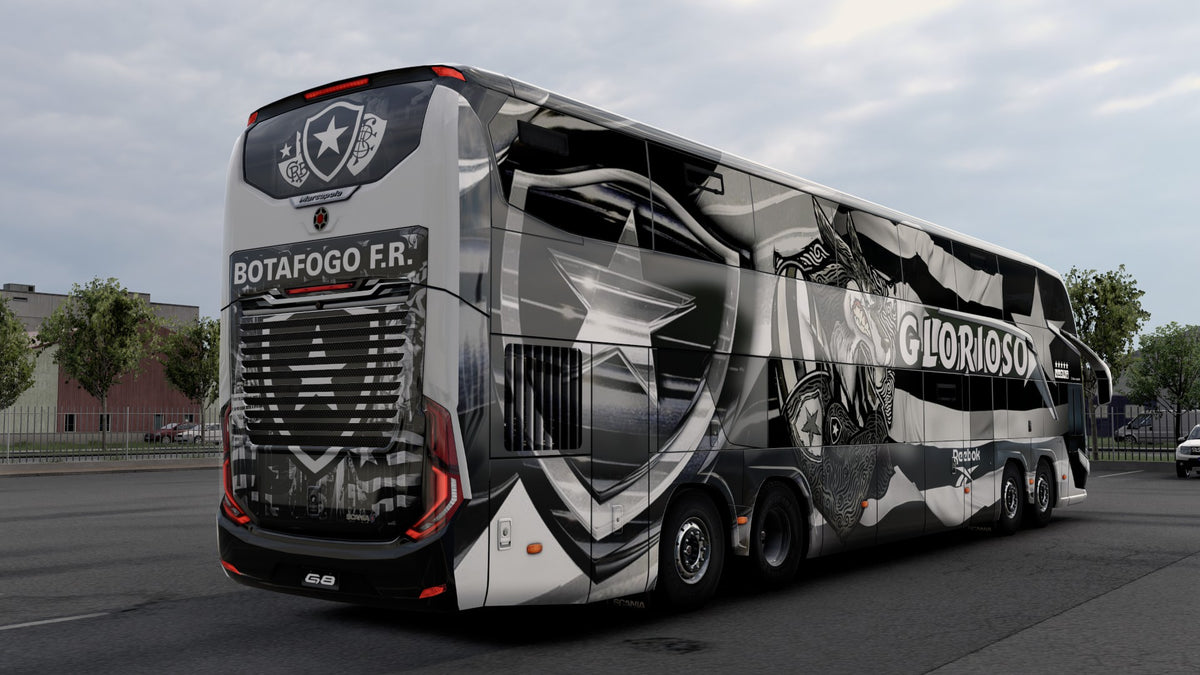 Skin Mod BotaFogo F.R. para o Bus G8 1800 DD 8x2 ETS2 e ATS