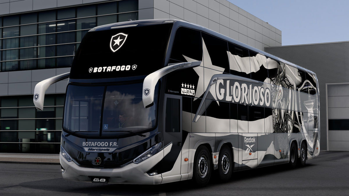 Skin Mod BotaFogo F.R. para o Bus G8 1800 DD 8x2 ETS2 e ATS