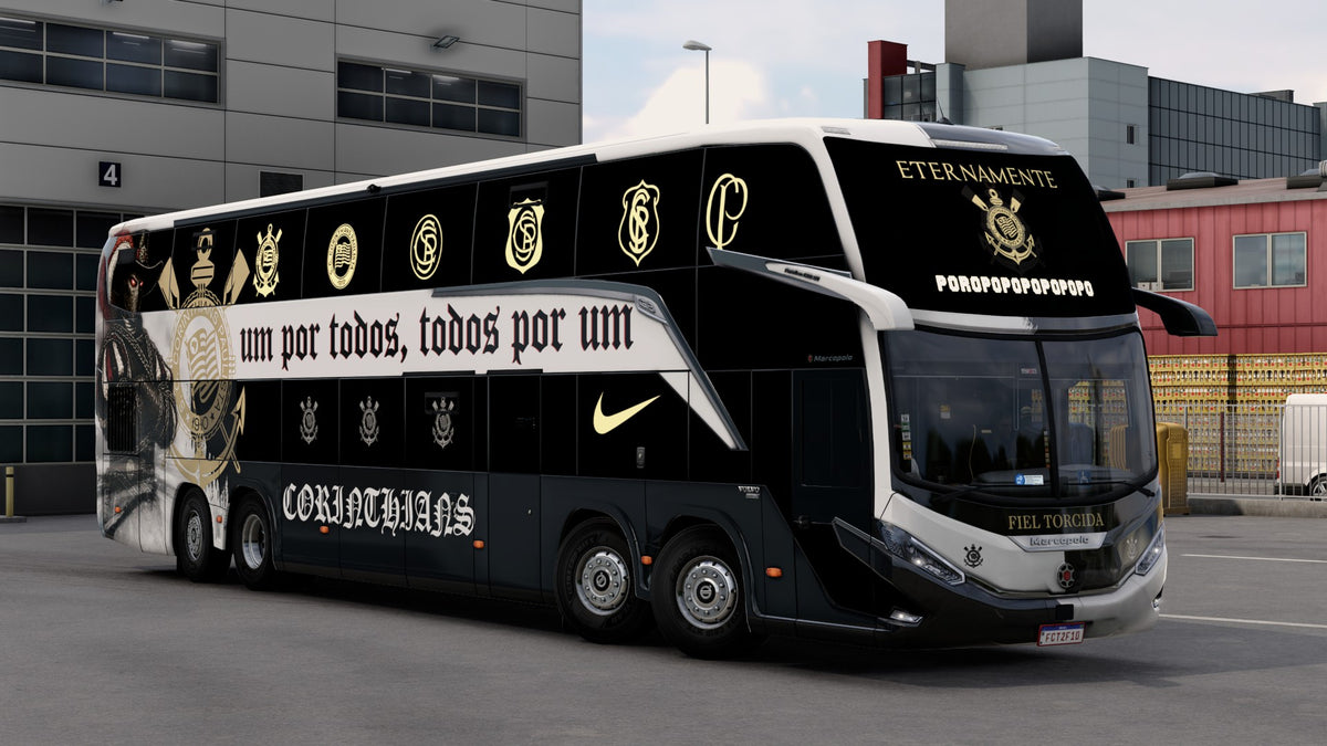 2 Skins CORINTHIANS para o Bus G8 1800 DD 8x2 ETS2 e ATS