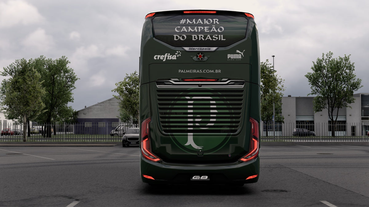 Skin Mod Palmeiras para o Bus G8 1800 DD 8x2 ETS2 e ATS