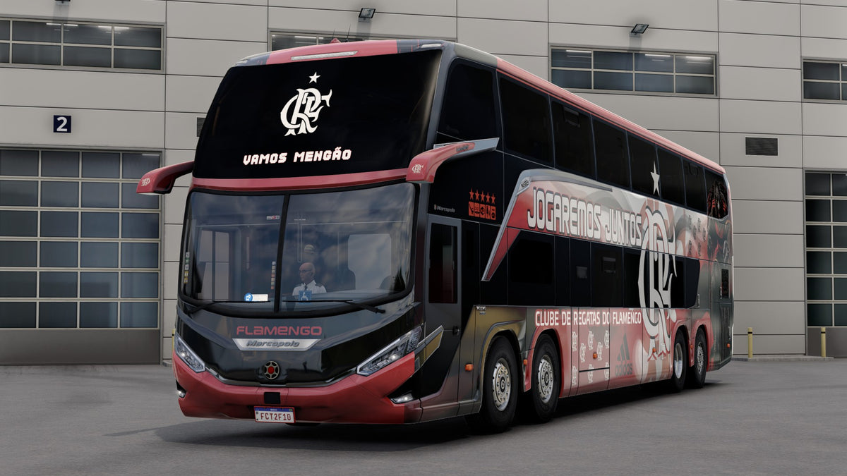 Skin Flamengo para o Bus G8 1800 DD 8x2 ETS2 e ATS