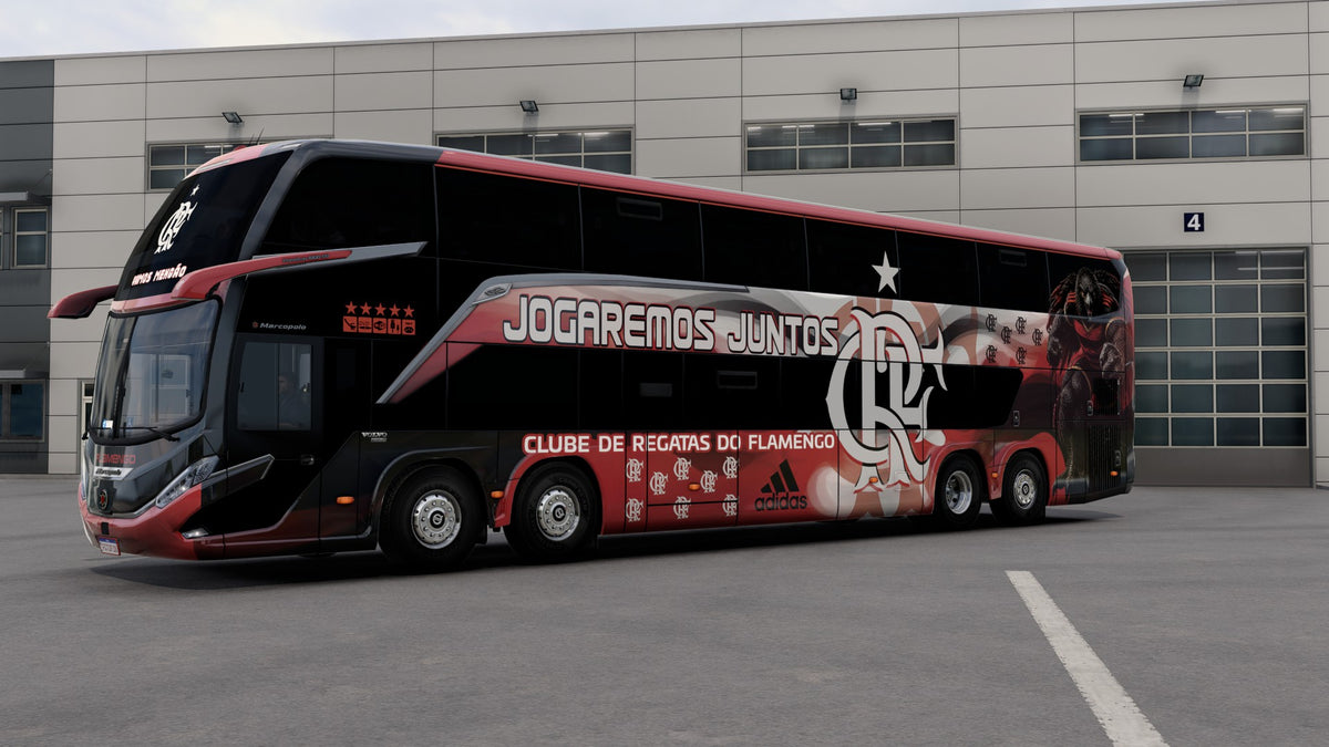 Skin Flamengo para o Bus G8 1800 DD 8x2 ETS2 e ATS