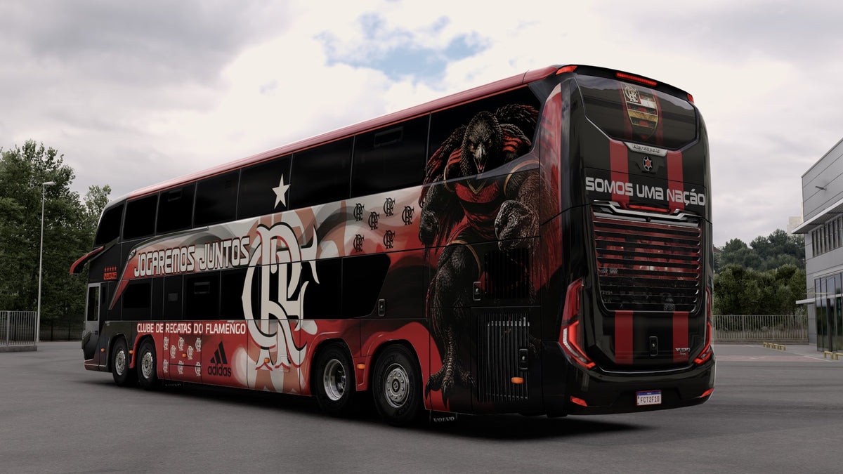 Skin Flamengo para o Bus G8 1800 DD 8x2 ETS2 e ATS