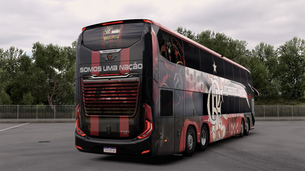 Skin Flamengo para o Bus G8 1800 DD 8x2 ETS2 e ATS
