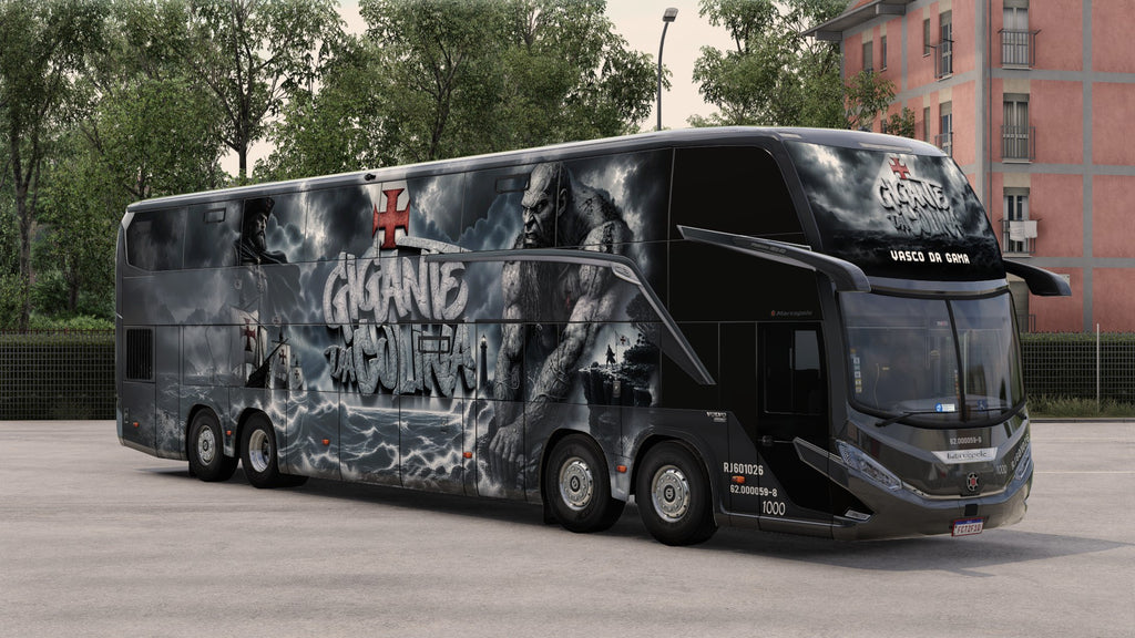 Skin Mod Vasco da Gama para o Bus G8 1800 DD 8x2 ETS2 e ATS
