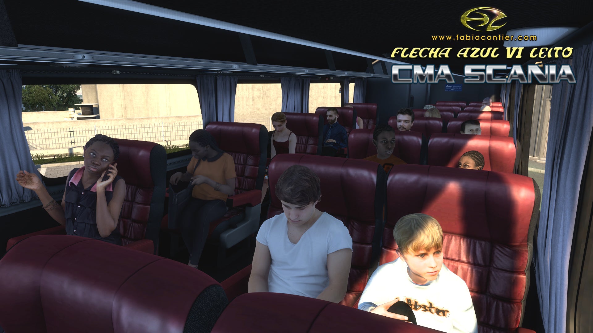 ETS2 Mod Bus CMA Scania Flecha Azul VI Leito