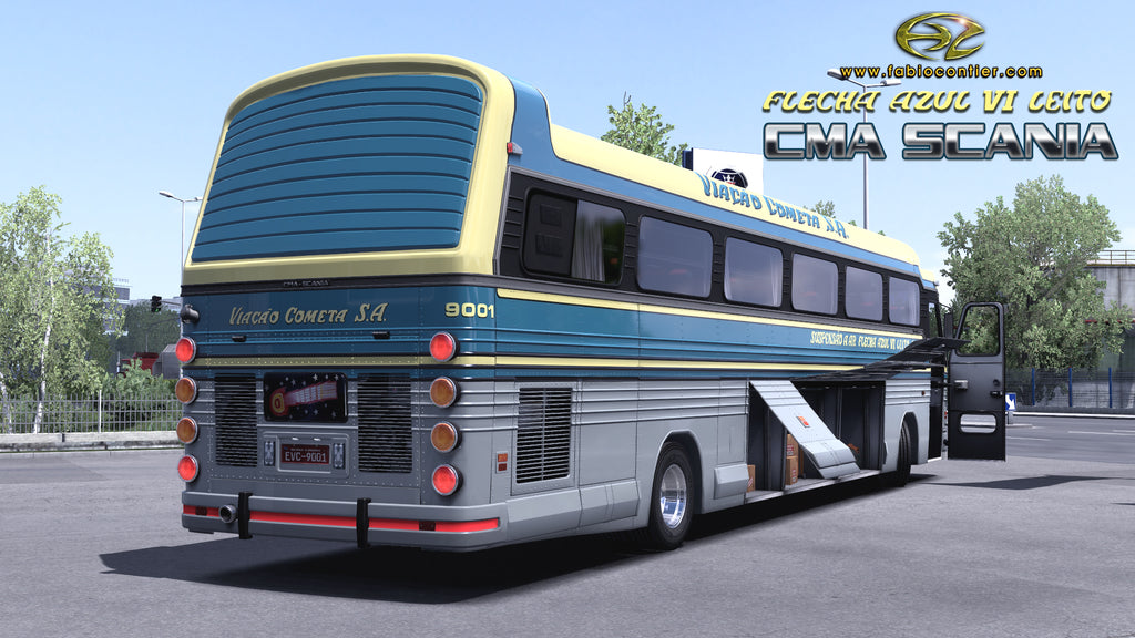 ETS2 Mod Bus CMA Scania Flecha Azul VI Leito