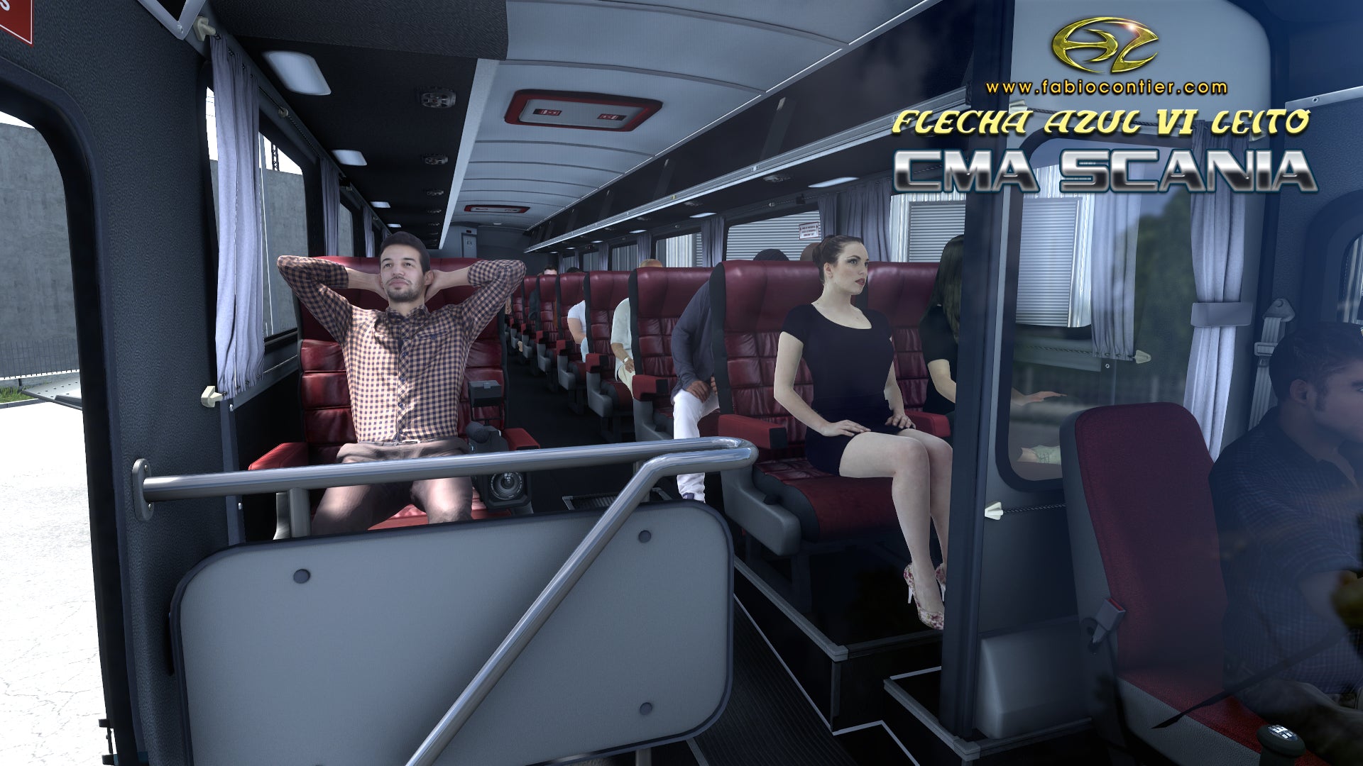 ETS2 Mod Bus CMA Scania Flecha Azul VI Leito