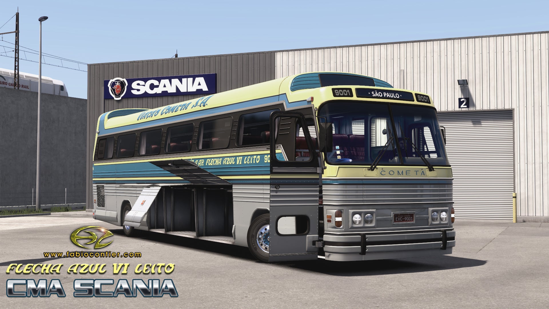 ETS2 Mod Bus CMA Scania Flecha Azul VI Leito
