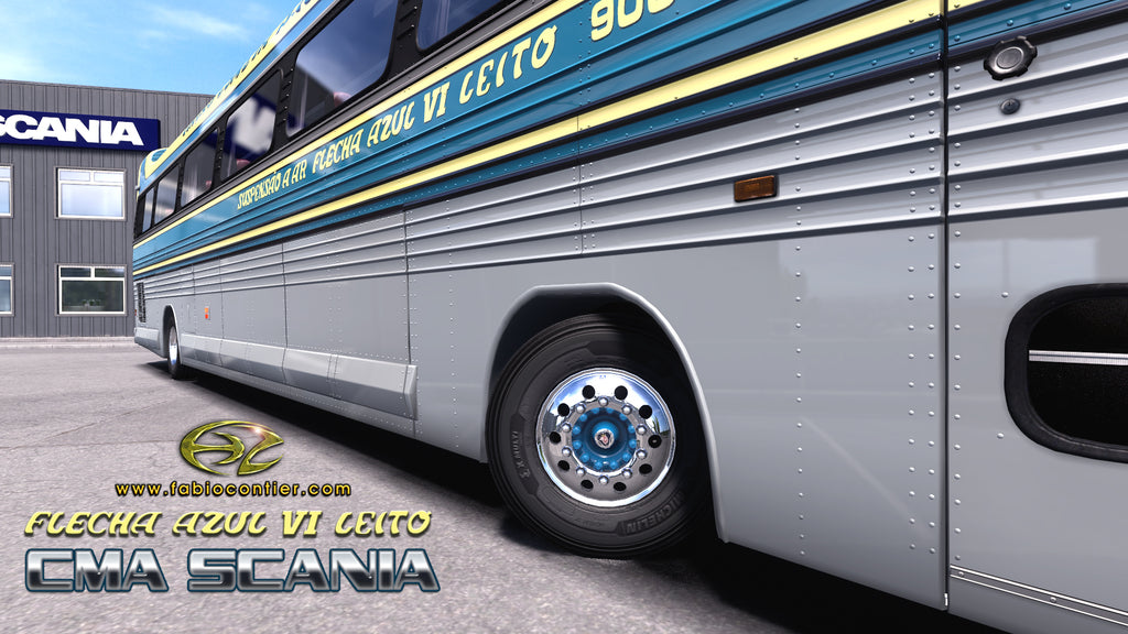 ETS2 Mod Bus CMA Scania Flecha Azul VI Leito