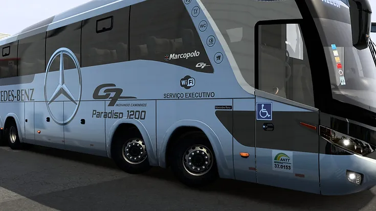 ETS2 MOD Bus G7 8x2 e 8x4 Mercedes-Benz Classic