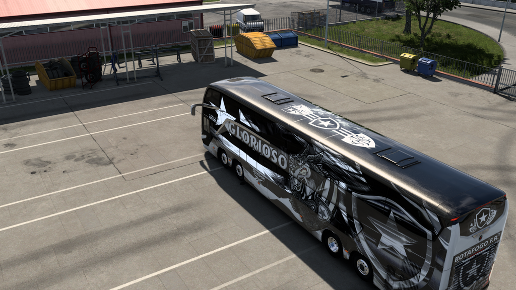 Skin Mod BotaFogo F.R. para o Bus G8 1800 DD 8x2 ETS2 e ATS