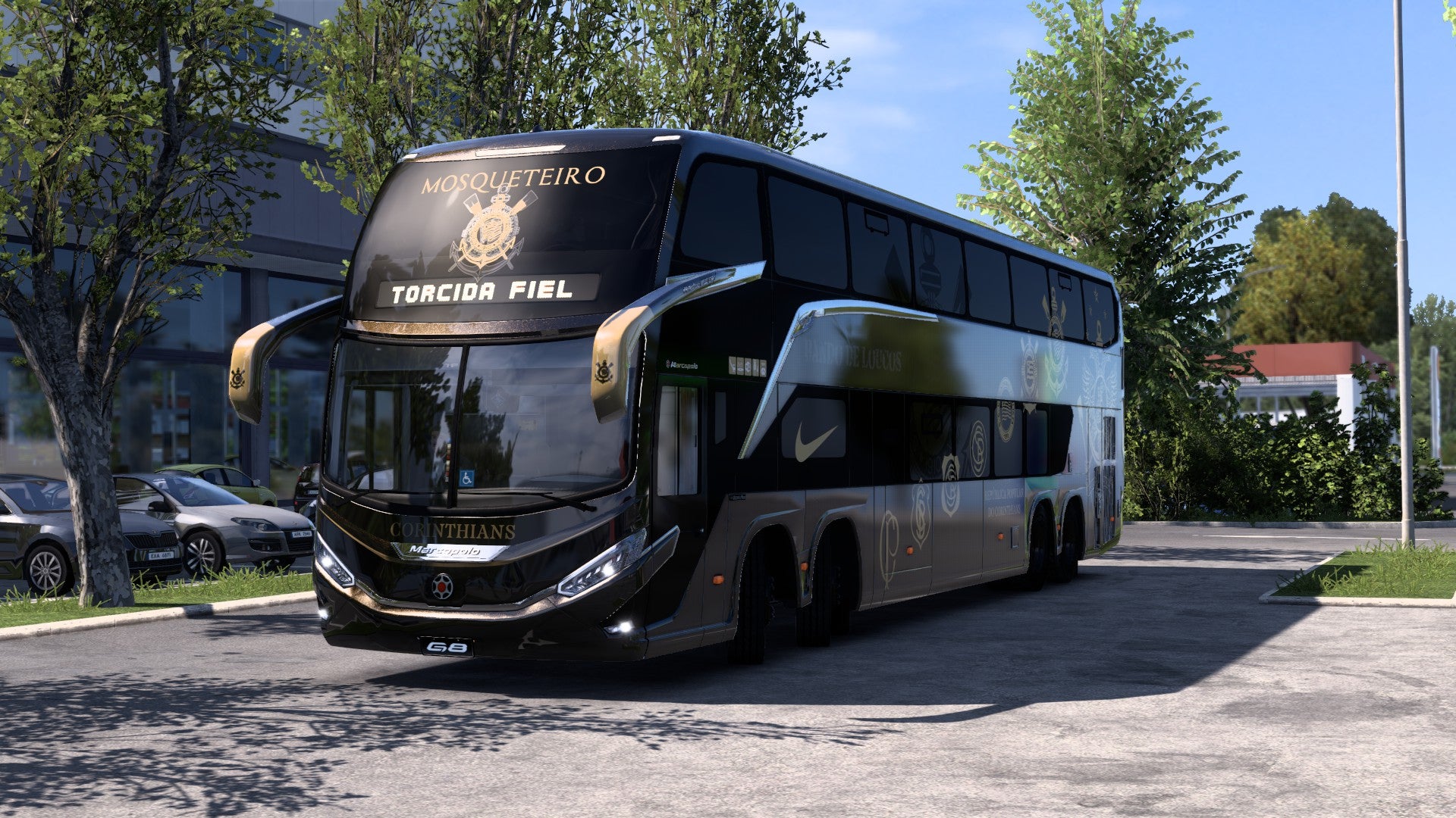 2 Skins CORINTHIANS para o Bus G8 1800 DD MB 8x2 ETS2 e ATS