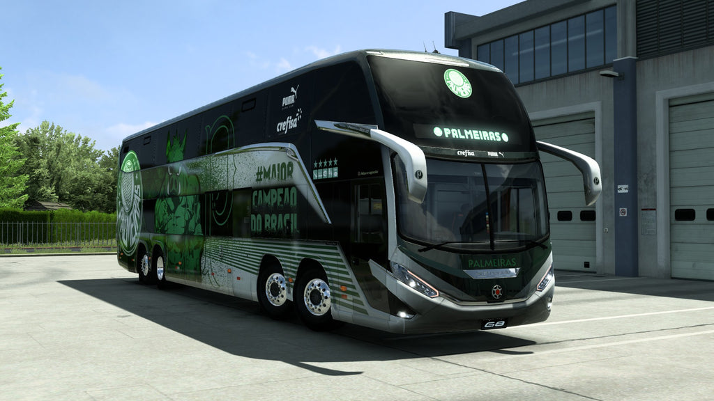 Skin Mod Palmeiras para o Bus G8 1800 DD 8x2 ETS2 e ATS