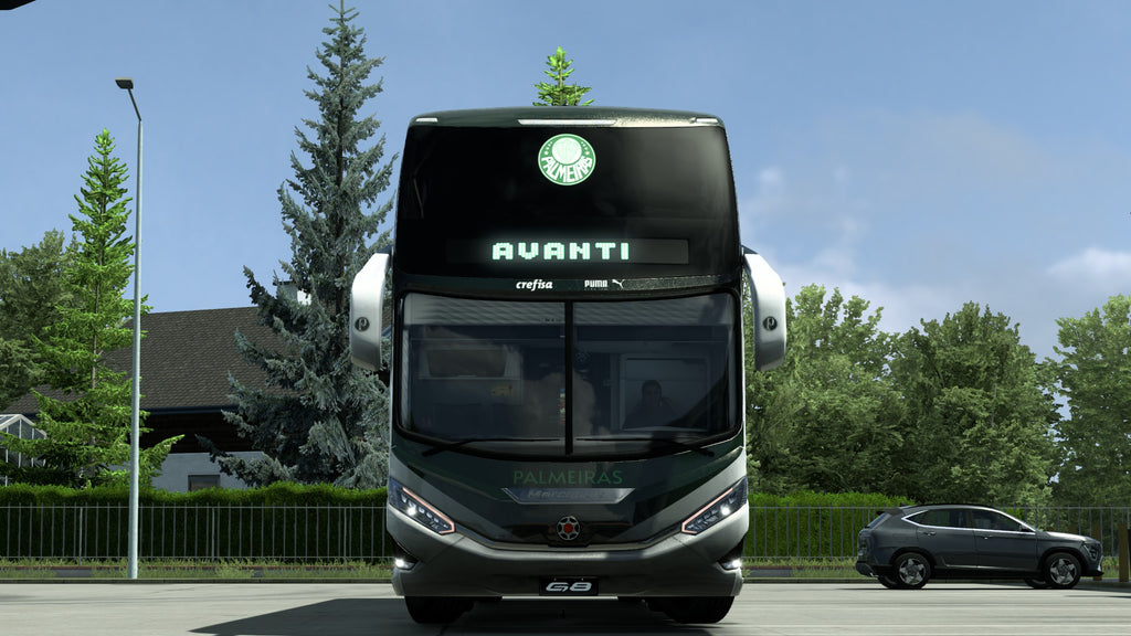 Skin Mod Palmeiras para o Bus G8 1800 DD 8x2 ETS2 e ATS
