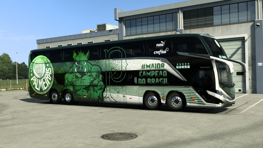 Skin Mod Palmeiras para o Bus G8 1800 DD 8x2 ETS2 e ATS