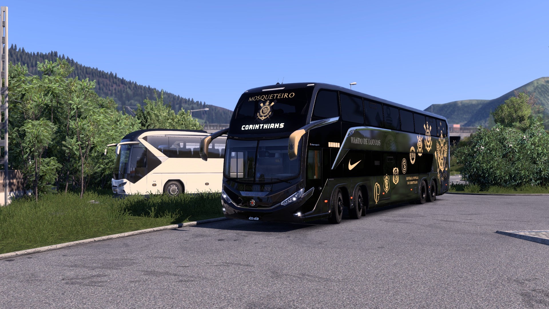 2 Skins CORINTHIANS para o Bus G8 1800 DD MB 8x2 ETS2 e ATS