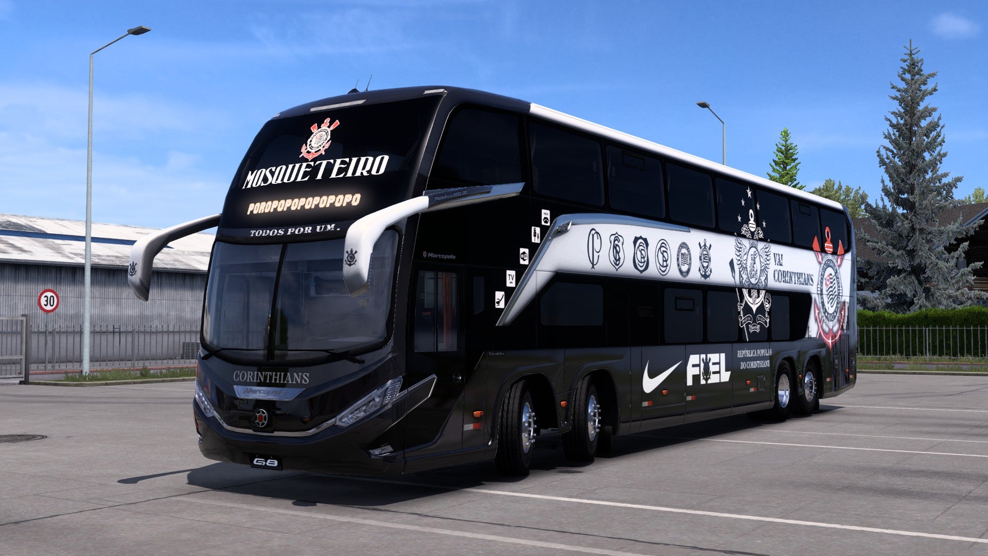 2 Skins CORINTHIANS para o Bus G8 1800 DD 8x2 ETS2 e ATS