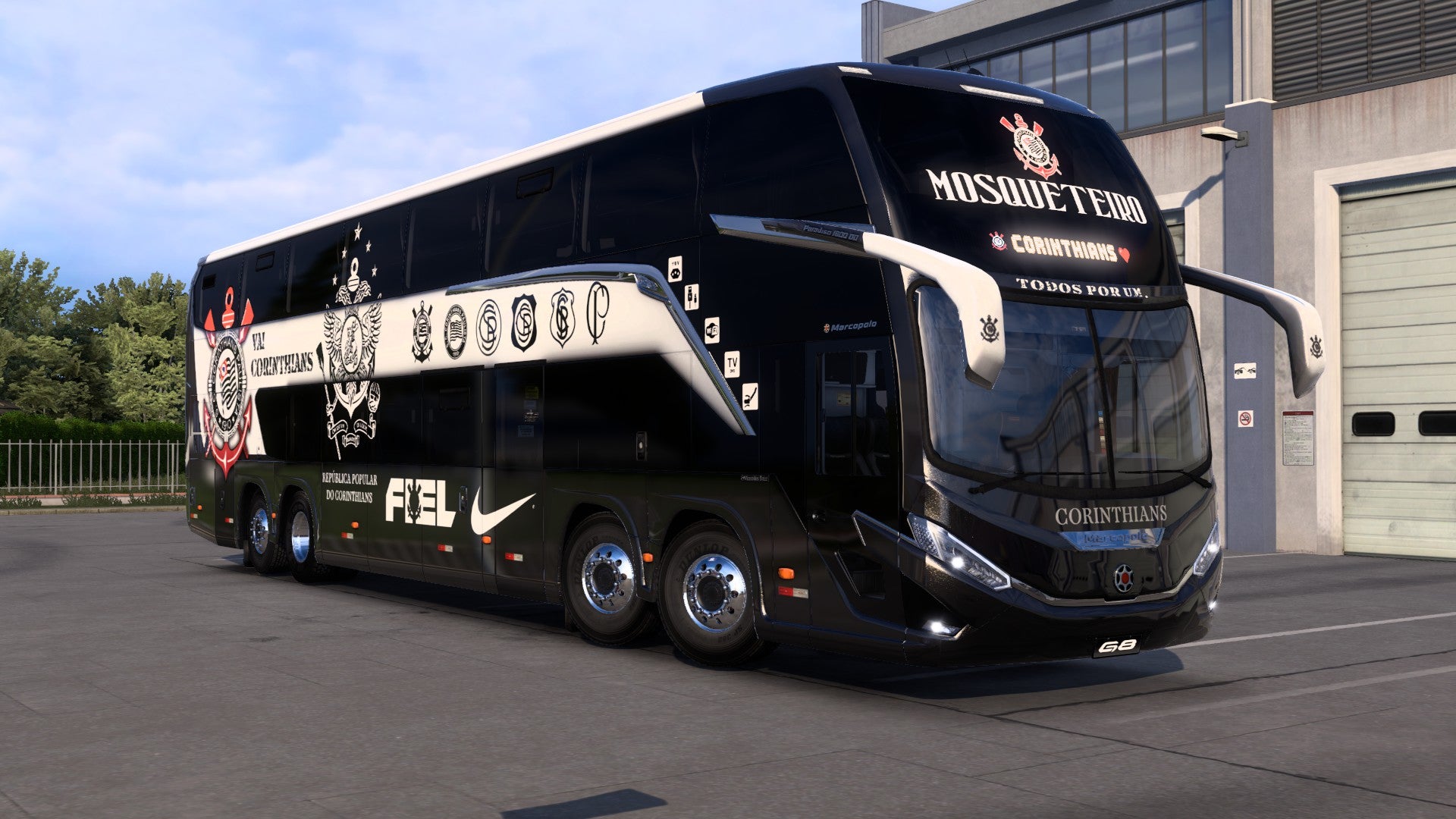 2 Skins CORINTHIANS para o Bus G8 1800 DD 8x2 ETS2 e ATS