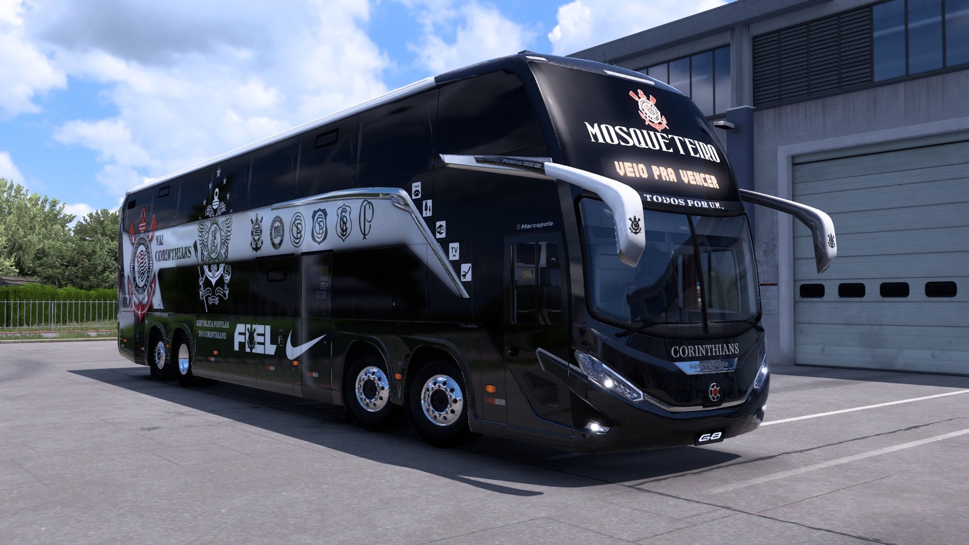 2 Skins CORINTHIANS para o Bus G8 1800 DD 8x2 ETS2 e ATS