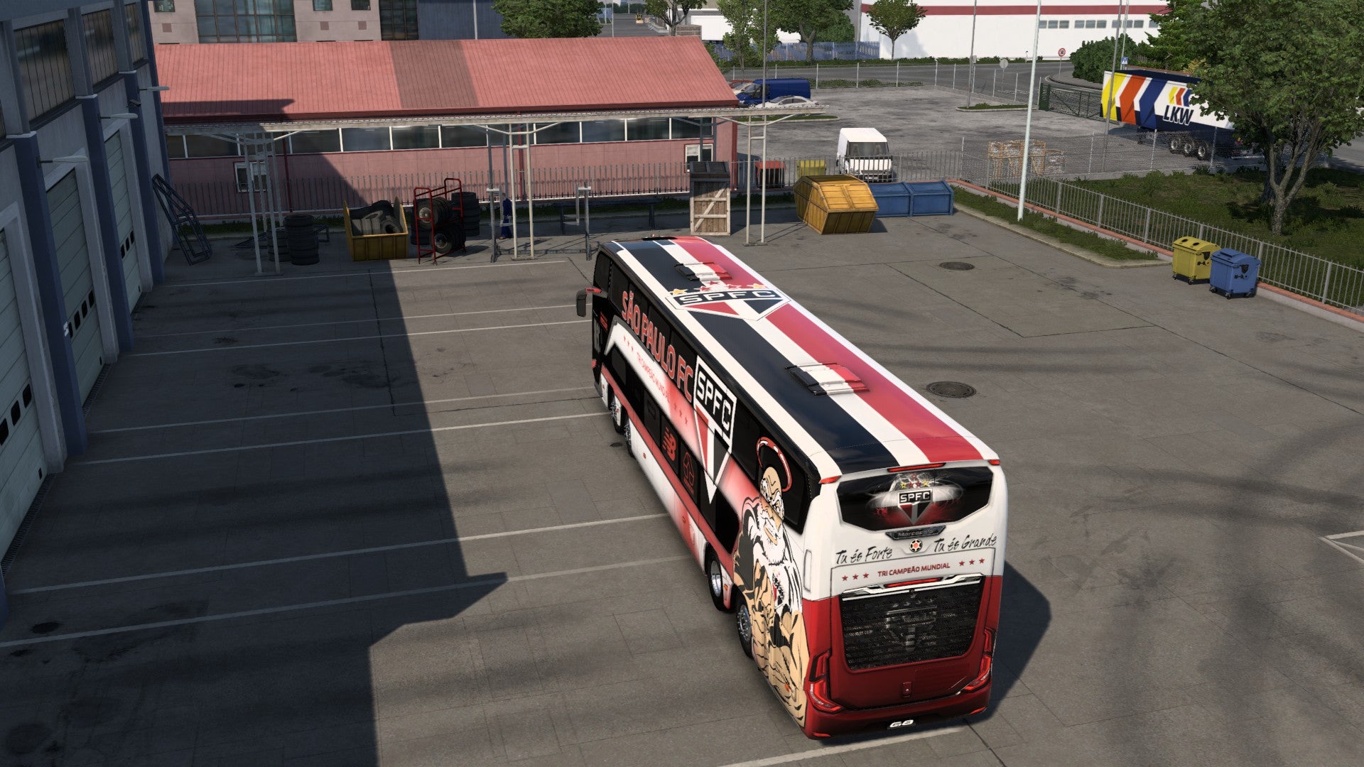 Skin Mod São Paulo FC para o Bus G8 1800 DD MB 8x2 ETS2 e ATS