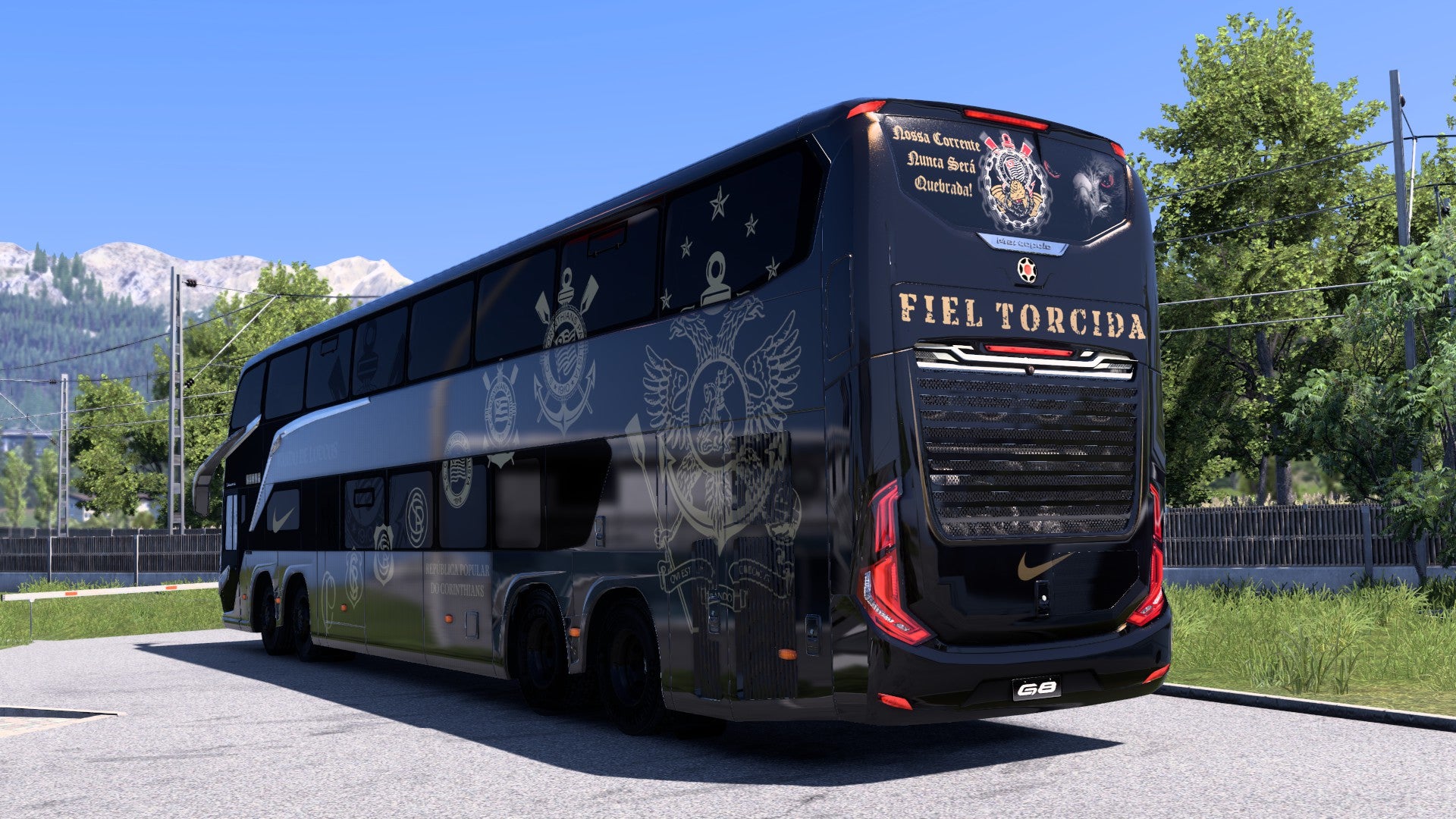2 Skins CORINTHIANS para o Bus G8 1800 DD MB 8x2 ETS2 e ATS