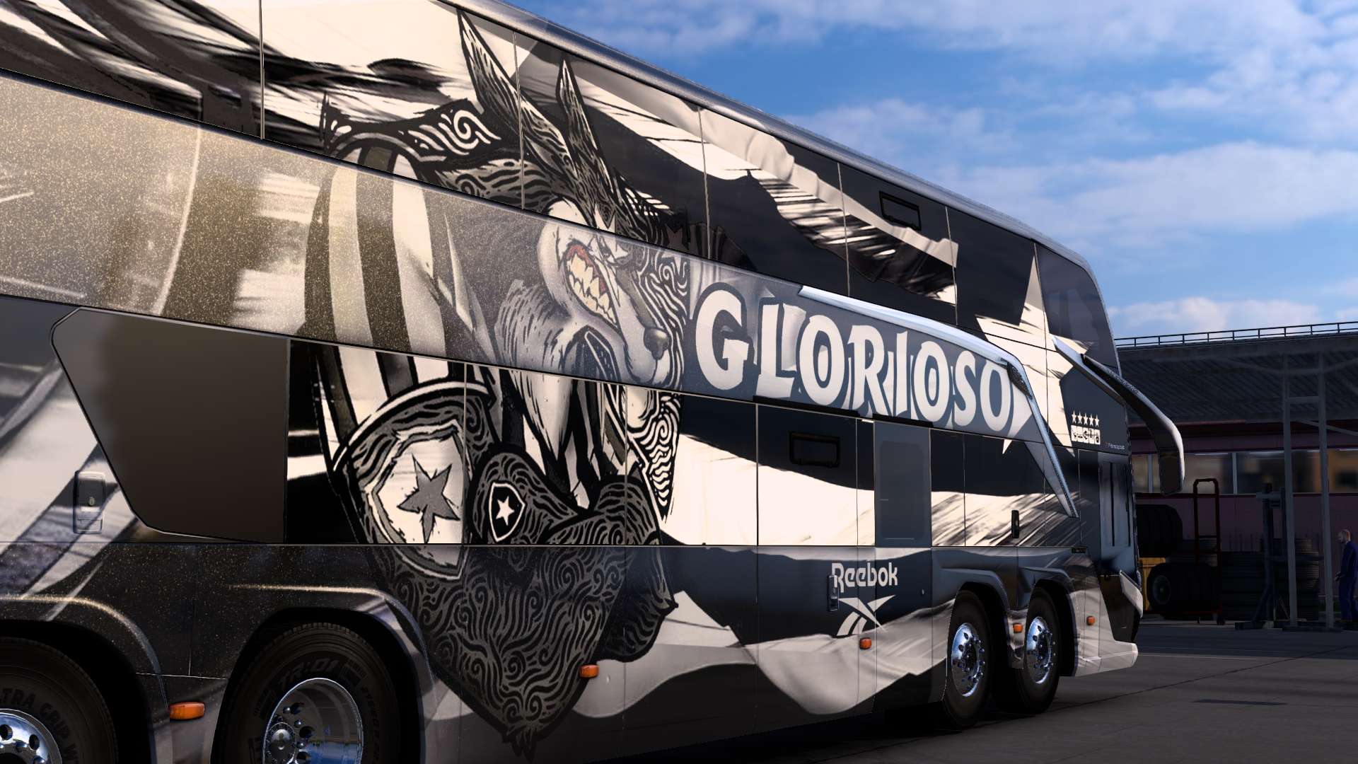 Skin Mod BotaFogo F.R. para o Bus G8 1800 DD MB 8x2 ETS2 e ATS