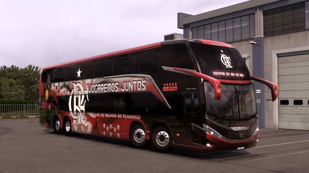 Skin Flamengo para o Bus G8 1800 DD 8x2 ETS2 e ATS
