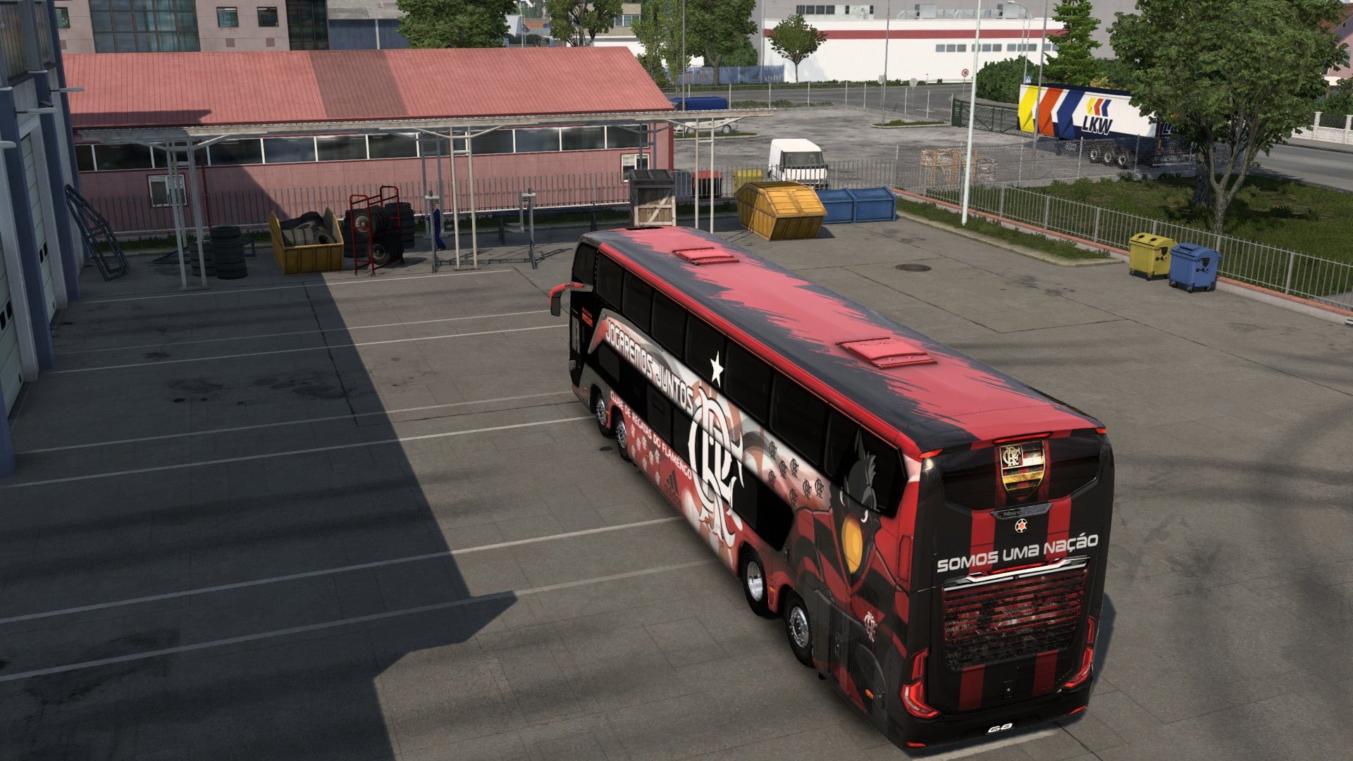Skin Flamengo para o Bus G8 1800 DD MB 8x2 ETS2 e ATS