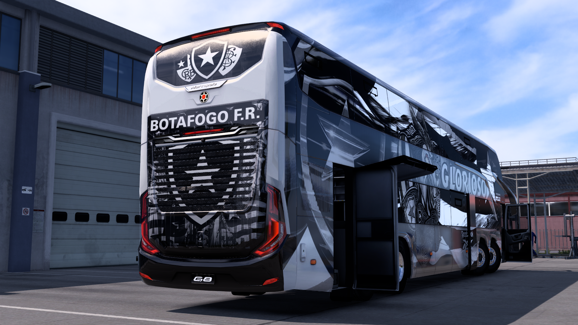 Skin Mod BotaFogo FR para el Bus G8 1800 DD 8x2 ETS2 y ATS