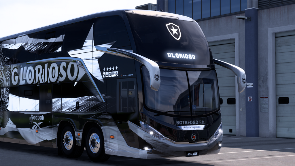 Skin Mod BotaFogo F.R. para o Bus G8 1800 DD 8x2 ETS2 e ATS